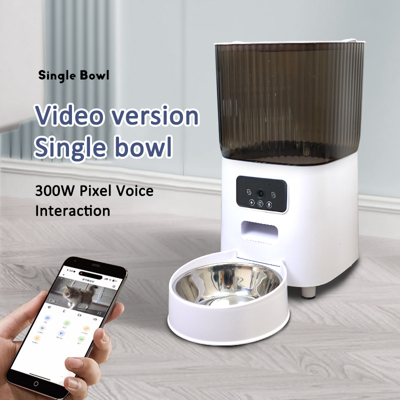 5L Smart Double Bowl Cat Feeder with Camera — Feed Your Pet From Anywhere