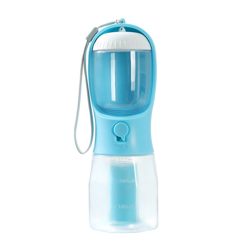 Pet Multifunctional Water Bottle 3 in 1 Portable Pet Water Bottle with Food Container and poop bag eprolo