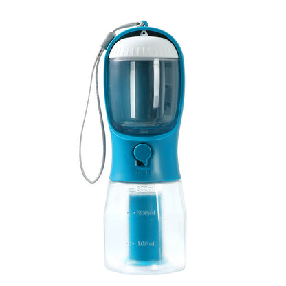 Pet Multifunctional Water Bottle 3 in 1 Portable Pet Water Bottle with Food Container and poop bag eprolo
