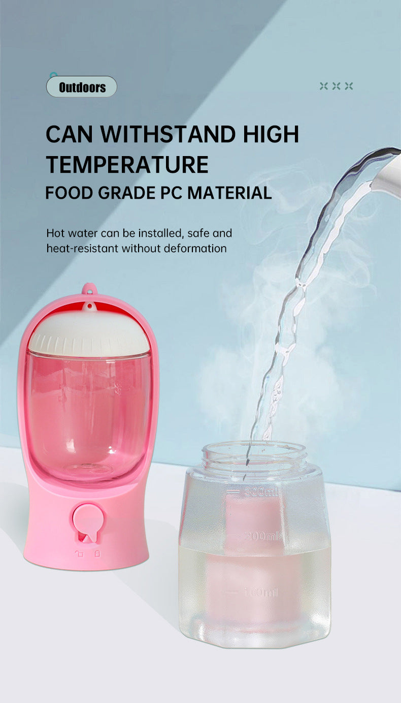 Pet Multifunctional Water Bottle 3 in 1 Portable Pet Water Bottle with Food Container and poop bag eprolo