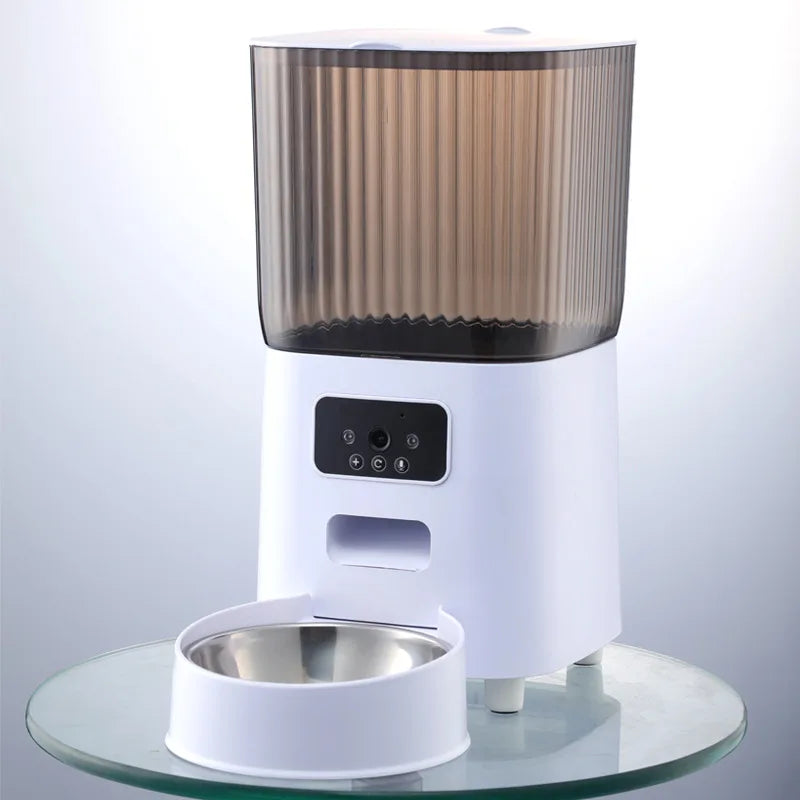 5L Smart Double Bowl Cat Feeder with Camera — Feed Your Pet From Anywhere