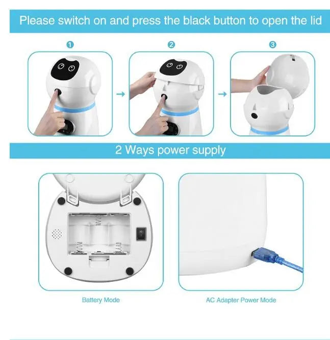 3.5L Automatic Robot Pet Feeder (Stainless Steel) eprolo