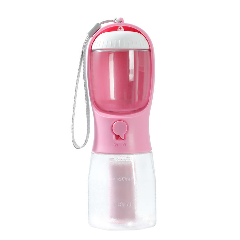 Pet Multifunctional Water Bottle 3 in 1 Portable Pet Water Bottle with Food Container and poop bag eprolo