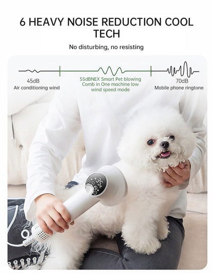 2-in-1 Smart Pet Hair Dryer & Grooming Comb — Dry & Detangle Without the Drama