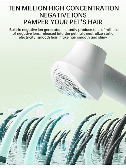 2-in-1 Smart Pet Hair Dryer & Grooming Comb — Dry & Detangle Without the Drama
