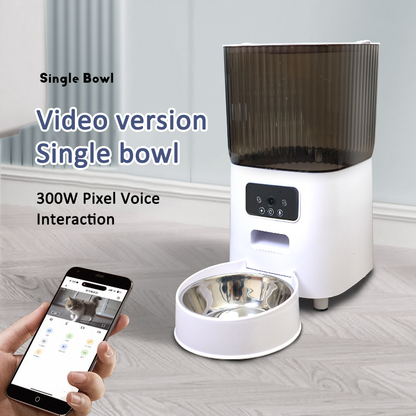 5L Smart Double Bowl Cat Feeder with Camera — Feed Your Pet From Anywhere