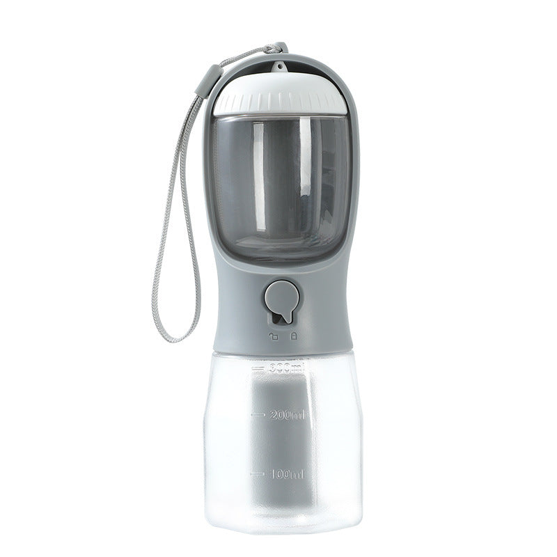 Pet Multifunctional Water Bottle 3 in 1 Portable Pet Water Bottle with Food Container and poop bag eprolo