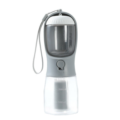 Pet Multifunctional Water Bottle 3 in 1 Portable Pet Water Bottle with Food Container and poop bag eprolo