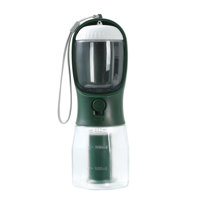 Pet Multifunctional Water Bottle 3 in 1 Portable Pet Water Bottle with Food Container and poop bag eprolo