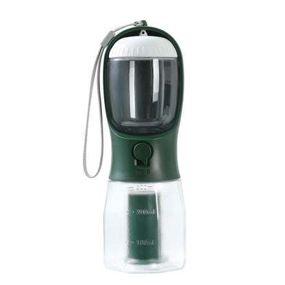 Pet Multifunctional Water Bottle 3 in 1 Portable Pet Water Bottle with Food Container and poop bag eprolo