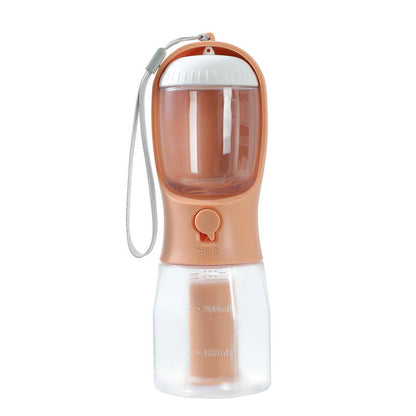 Pet Multifunctional Water Bottle 3 in 1 Portable Pet Water Bottle with Food Container and poop bag eprolo