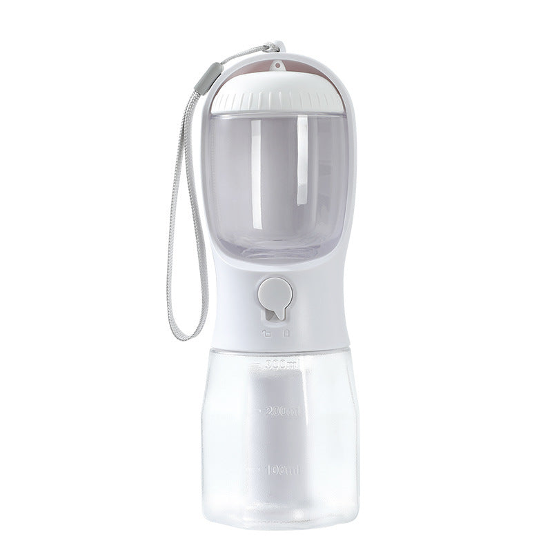Pet Multifunctional Water Bottle 3 in 1 Portable Pet Water Bottle with Food Container and poop bag eprolo