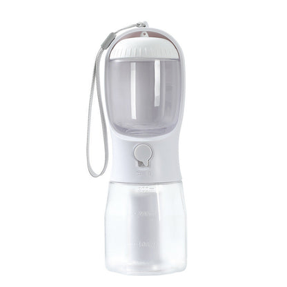 Pet Multifunctional Water Bottle 3 in 1 Portable Pet Water Bottle with Food Container and poop bag eprolo