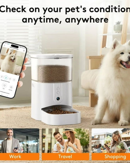 WiFi Smart Pet Feeder 3L with Camera — Feed, Watch & Talk From Anywhere