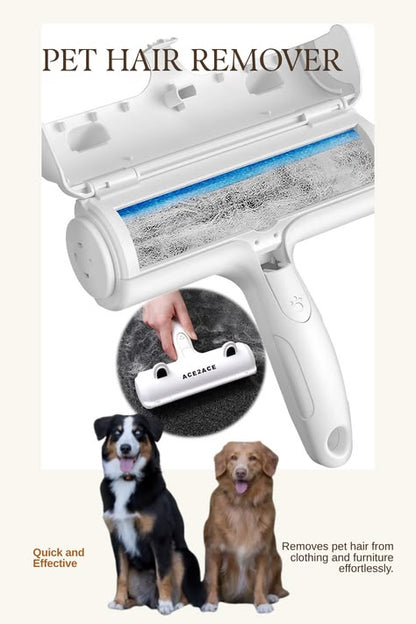 Self-Cleaning Pet Hair Remover Roller — No Refills, No Waste, No More Fur