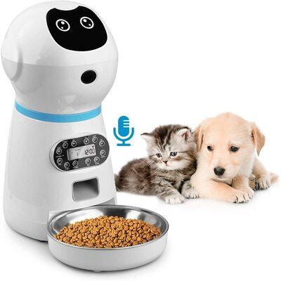 3.5L Automatic Robot Pet Feeder — Stainless Steel Bowl, Load-Shedding Proof