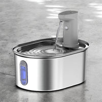 Stainless Steel Smart Cat Water Dispenser — 3L Wireless