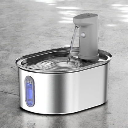 Stainless Steel Smart Cat Water Dispenser — 3L Wireless