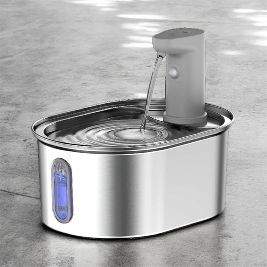 Stainless Steel Smart Cat Water Dispenser — 3L Wireless