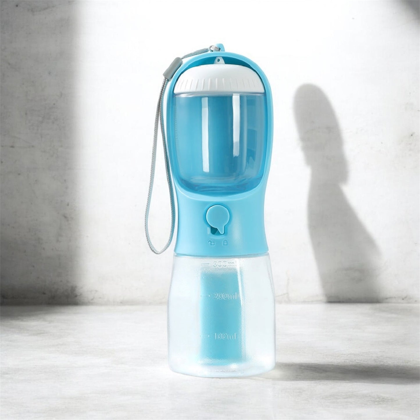 3-in-1 Portable Pet Water Bottle — Water, Food & Bags in One Hand
