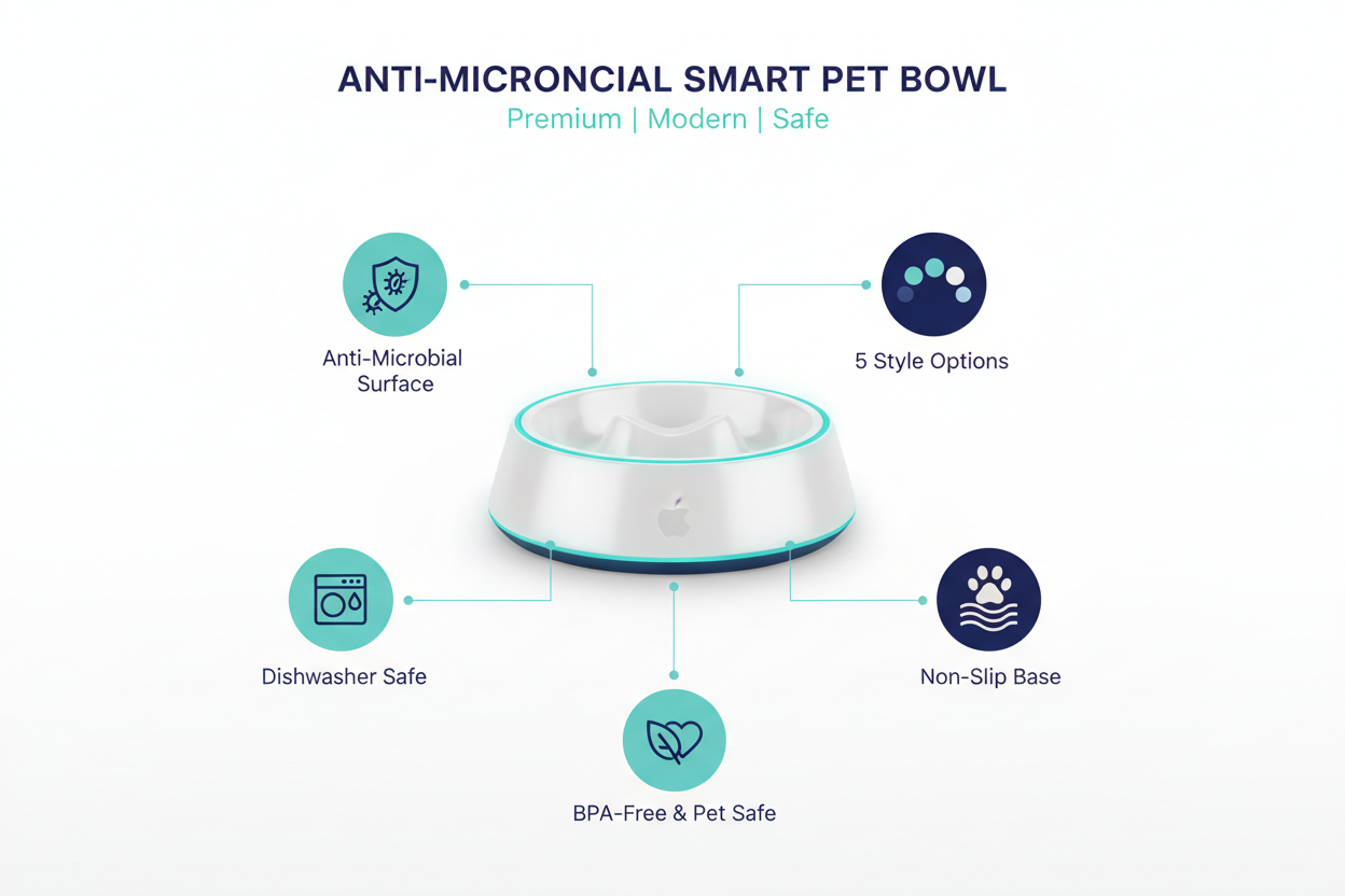 Benefits — Anti-Microbial Smart Pet Bowl