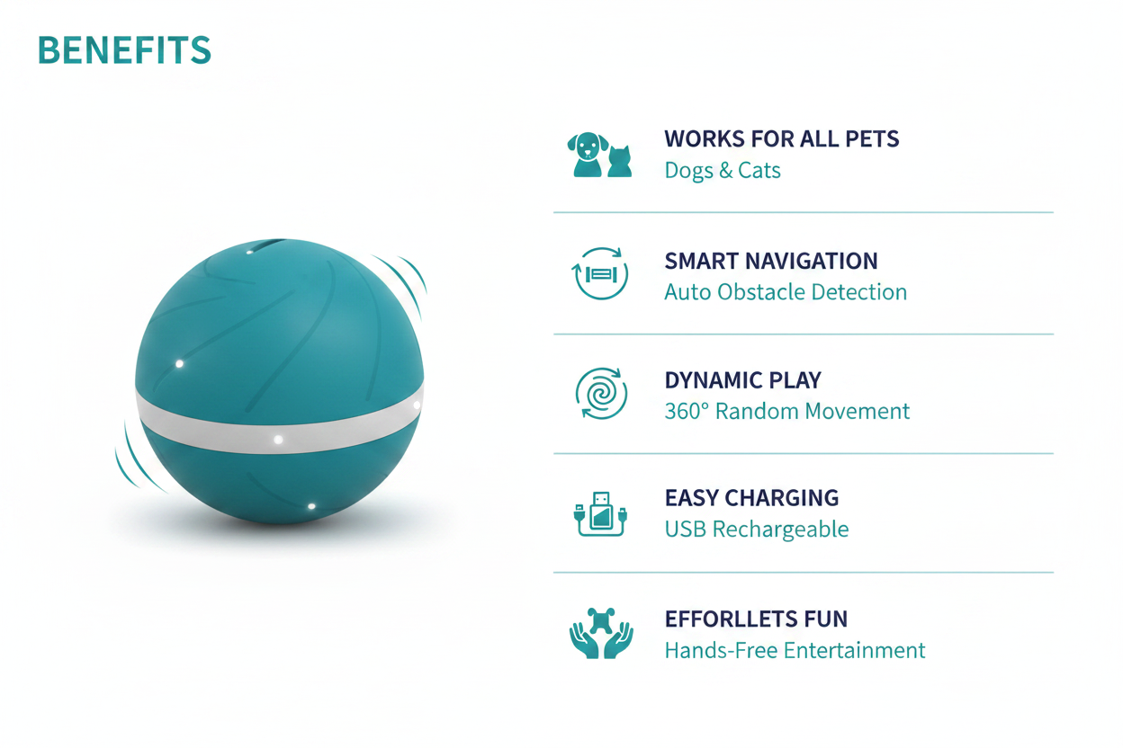 Benefits — Smart Interactive Dog & Cat Toy Ball