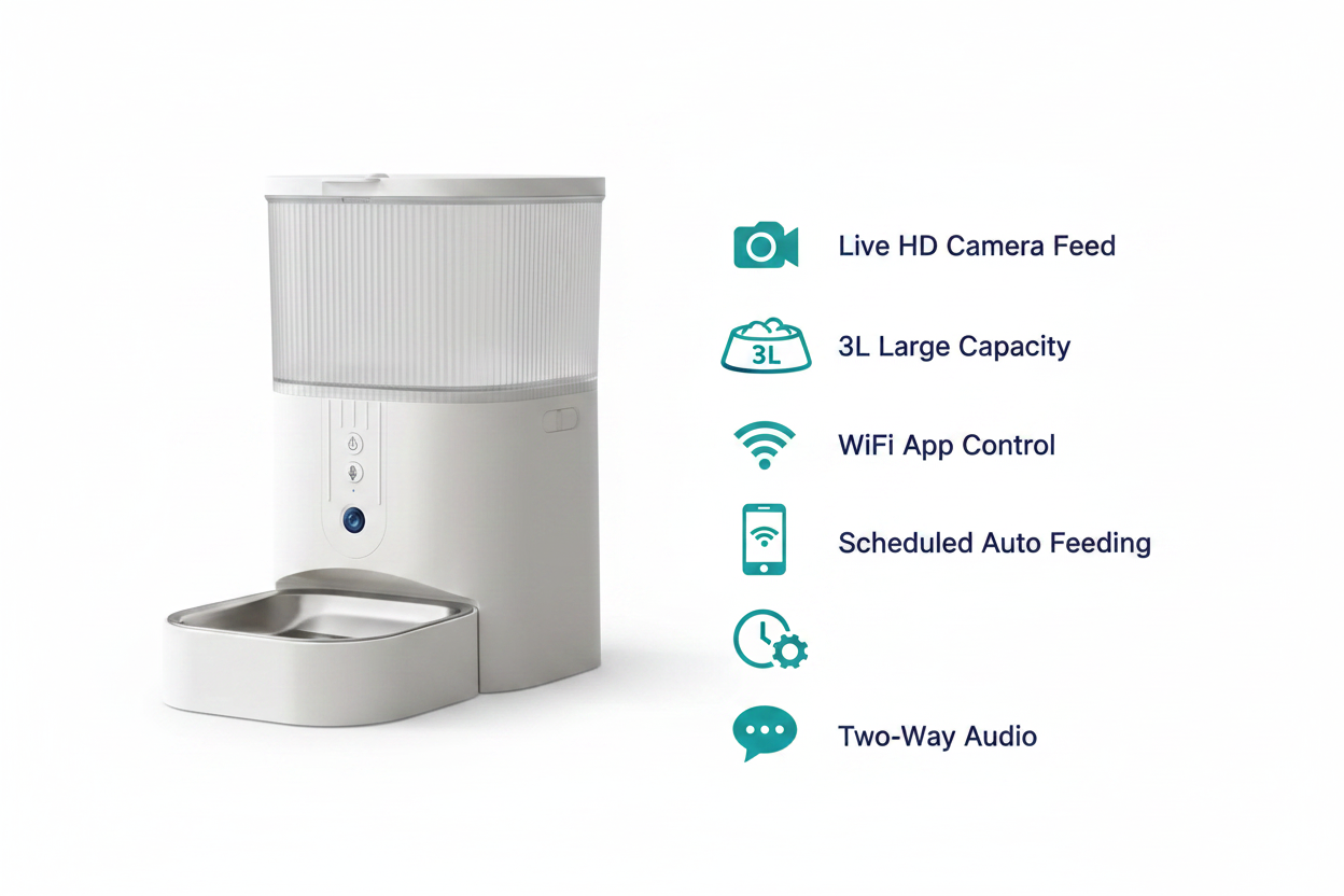 Benefits — WiFi Smart Pet Feeder 3L with Camera