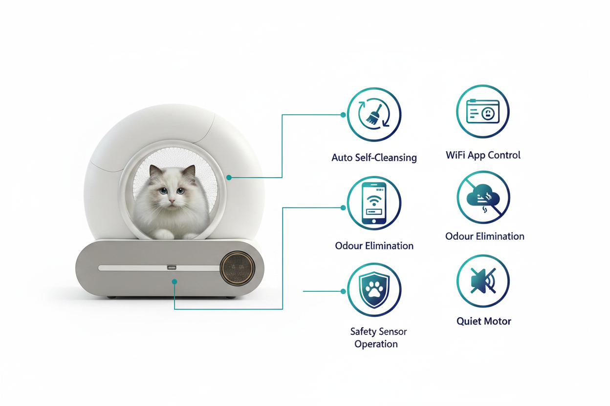 Benefits — WiFi Smart Self-Cleaning Cat Litter Box