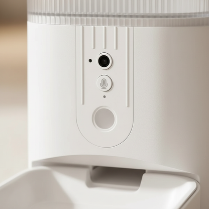Close-up — Camera lens and food chute detail