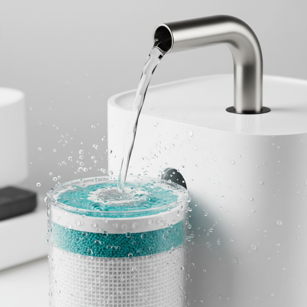 Close-up — Water spout and filter detail