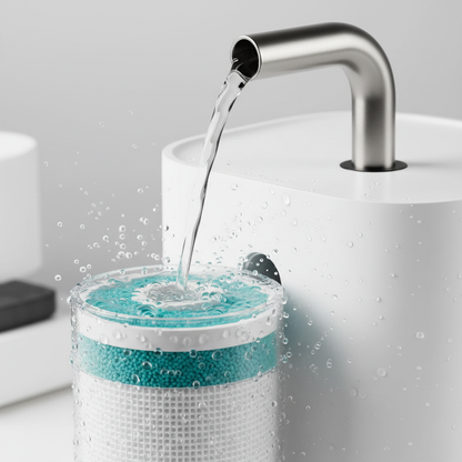 Close-up — Water spout and filter detail