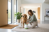 Lifestyle 1 — Owner cleaning dog's muddy paw