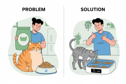 Problem/Solution — Overfeeding vs portion controlled meals