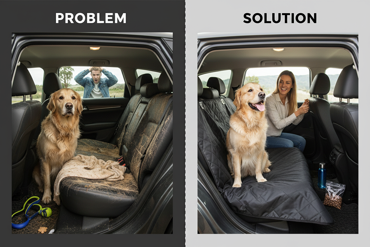 Problem/Solution — Ruined car seat vs protected seat